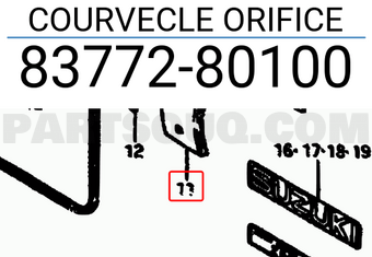 Suzuki 8377280100 COURVECLE ORIFICE