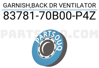 Suzuki 8378170B00P4Z GARNISH,BACK DR VENTILATOR