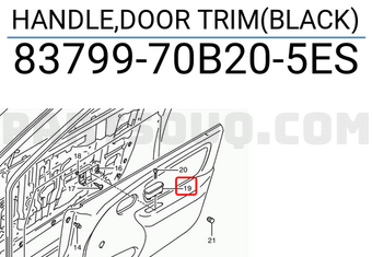 Suzuki 8379970B205ES HANDLE,DOOR TRIM(BLACK)