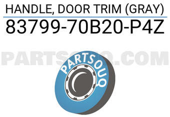 Suzuki 8379970B20P4Z HANDLE, DOOR TRIM (GRAY)