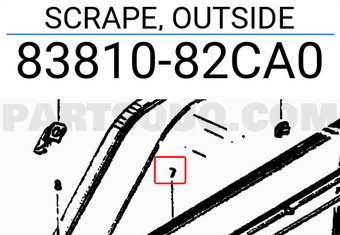 Suzuki 8381082CA0 SCRAPE, OUTSIDE