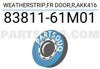 Suzuki 8381161M01 WEATHERSTRIP,FR DOOR,R,AKK416