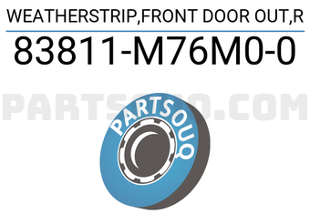 Suzuki 83811M76M00 WEATHERSTRIP,FRONT DOOR OUT,R