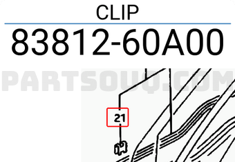Suzuki 8381260A00 CLIP