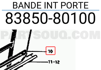 Suzuki 8385080100 BANDE INT PORTE