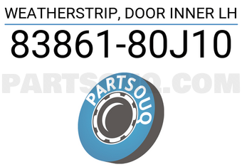 Suzuki 8386180J10 WEATHERSTRIP, DOOR INNER LH