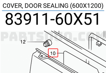 Suzuki 8391160X51 C0VER, DOOR SEALING (600X1200)