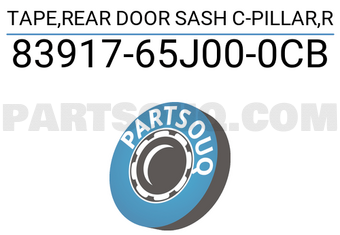 Suzuki 8391765J000CB TAPE,REAR DOOR SASH C-PILLAR,R