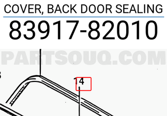 Suzuki 8391782010 COVER, BACK DOOR SEALING