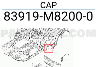 Suzuki 83919M82000 CAP