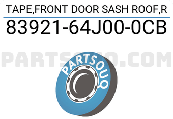 Suzuki 8392164J000CB TAPE,FRONT DOOR SASH ROOF,R