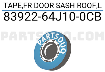 Suzuki 8392264J100CB TAPE,FR DOOR SASH ROOF,L