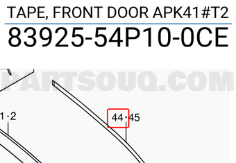Suzuki 8392554P100CE TAPE, FRONT DOOR APK41#T2