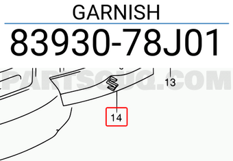 Suzuki 8393078J01 GARNISH