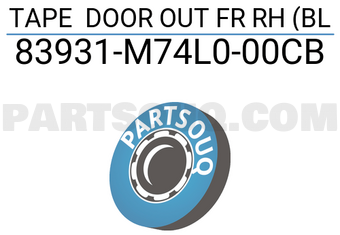 Suzuki 83931M74L000CB TAPE DOOR OUT FR RH (BL