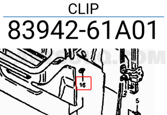 Suzuki 8394261A01 CLIP
