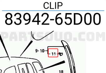 Suzuki 8394265D00 CLIP