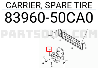 Suzuki 8396050CA0 CARRIER, SPARE TIRE