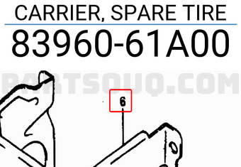 Suzuki 8396061A00 CARRIER, SPARE TIRE