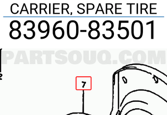 Suzuki 8396083501 CARRIER, SPARE TIRE