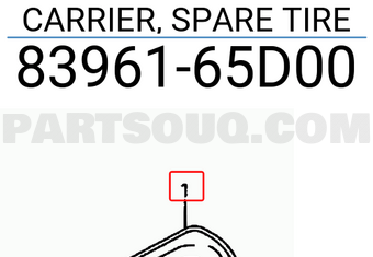 Suzuki 8396165D00 CARRIER, SPARE TIRE