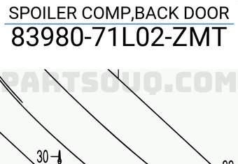 Suzuki 8398071L02ZMT SPOILER COMP,BACK DOOR