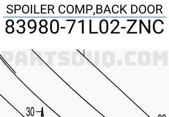 Suzuki 8398071L02ZNC SPOILER COMP,BACK DOOR