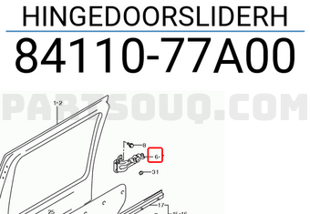 Suzuki 8411077A00 HINGEDOORSLIDERH