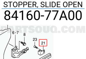 Suzuki 8416077A00 STOPPER, SLIDE OPEN
