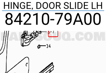 Suzuki 8421079A00 HINGE, DOOR SLIDE LH