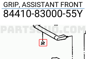 Suzuki 844108300055Y GRIP, ASSISTANT FRONT