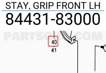 Suzuki 8443183000 STAY, GRIP FRONT LH