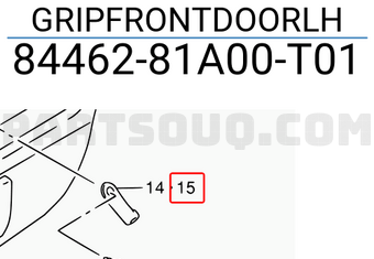 Suzuki 8446281A00T01 GRIPFRONTDOORLH