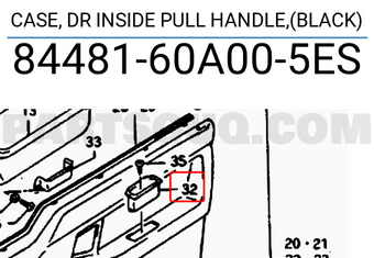 Suzuki 8448160A005ES CASE, DR INSIDE PULL HANDLE,(BLACK)