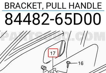 Suzuki 8448265D00 BRACKET, PULL HANDLE