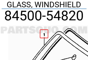 Suzuki 8450054820 GLASS, WINDSHIELD