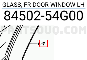 Suzuki 8450254G00 GLASS, FR DOOR WINDOW LH
