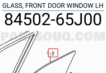 Suzuki 8450265J00 GLASS, FRONT DOOR WINDOW LH