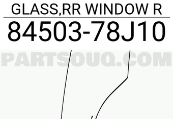 Suzuki 8450378J10 GLASS,RR WINDOW R