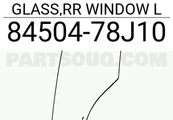 Suzuki 8450478J10 GLASS,RR WINDOW L