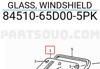 Suzuki 8451065D005PK GLASS, WINDSHIELD