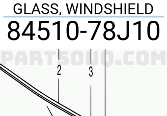 Suzuki 8451078J10 GLASS, WINDSHIELD