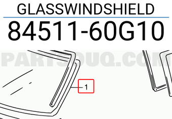 Suzuki 8451160G10 GLASSWINDSHIELD