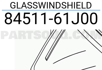 Suzuki 8451161J00 GLASSWINDSHIELD
