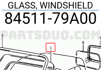 Suzuki 8451179A00 GLASS, WINDSHIELD