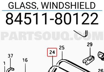 Suzuki 8451180122 GLASS, WINDSHIELD