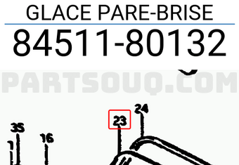 Suzuki 8451180132 GLACE PARE-BRISE