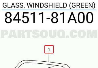 Suzuki 8451181A00 GLASS, WINDSHIELD (GREEN)