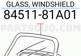 Suzuki 8451181A01 GLASS, WINDSHIELD
