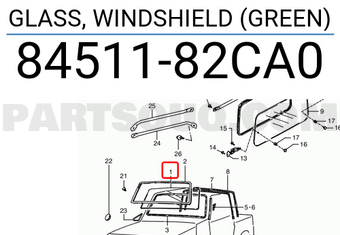 Suzuki 8451182CA0 GLASS, WINDSHIELD (GREEN)